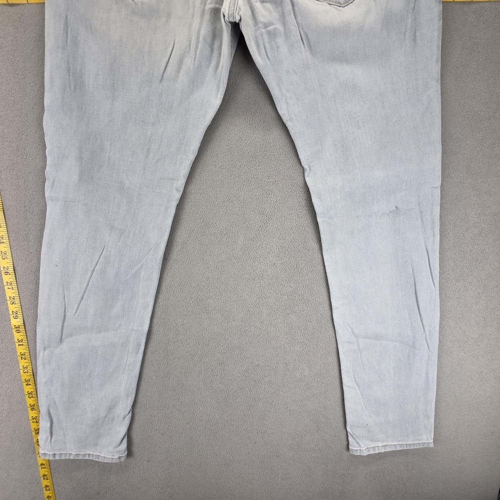 Diesel Jeans Mens 32x30 Blue Sleenker Skinny Stretch Light Wash Button Fly 009BJ - Picture 13 of 16